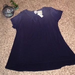 dressbarn 🌑 1X Ombré Blue Long Tee